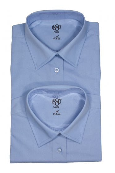 Girls Short Sleeve Twin Pack Sky Blouses