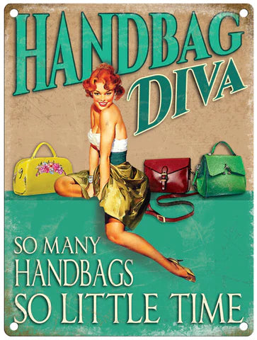 Mini Metal Sign-Handbag Diva