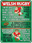 Mini Metal Sign-Welsh Rugby