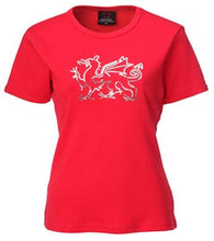 Ladies Sparkly Welsh Dragon T Shirts