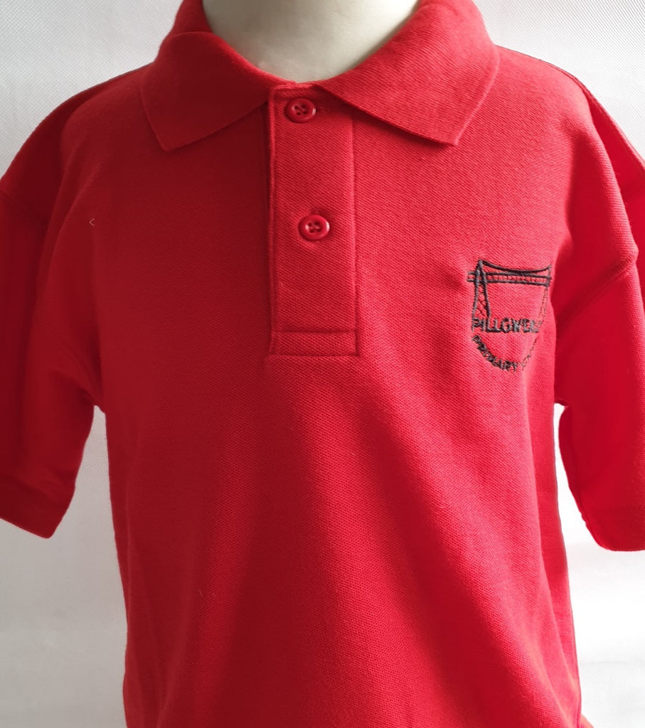 Pillgwenlly Primary School Red Polo Shirt
